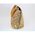 9225 - GOLD TREES PRINT DESIGN CANVAS TOTE